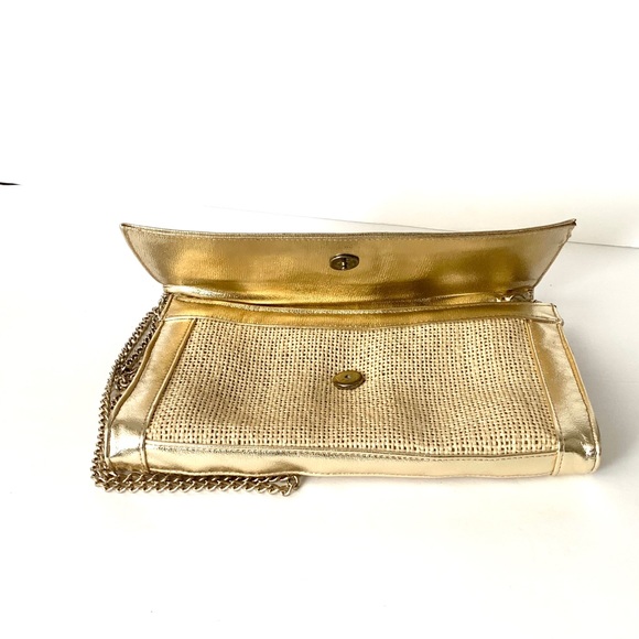 Vintage Lesco Weaved Purse/Clutch Gold Trim - Picture 11 of 13